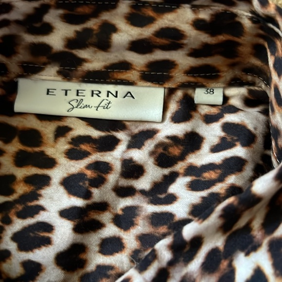 Eterna Leopard Print Cotton Blouse size 38 - Picture 7 of 9